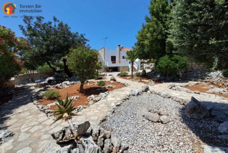 Plaka Kreta, Plaka Freistehende Villa, 2 Wohnungen mit Meer- und Bergblick und Gemeinschaftspool Haus kaufen